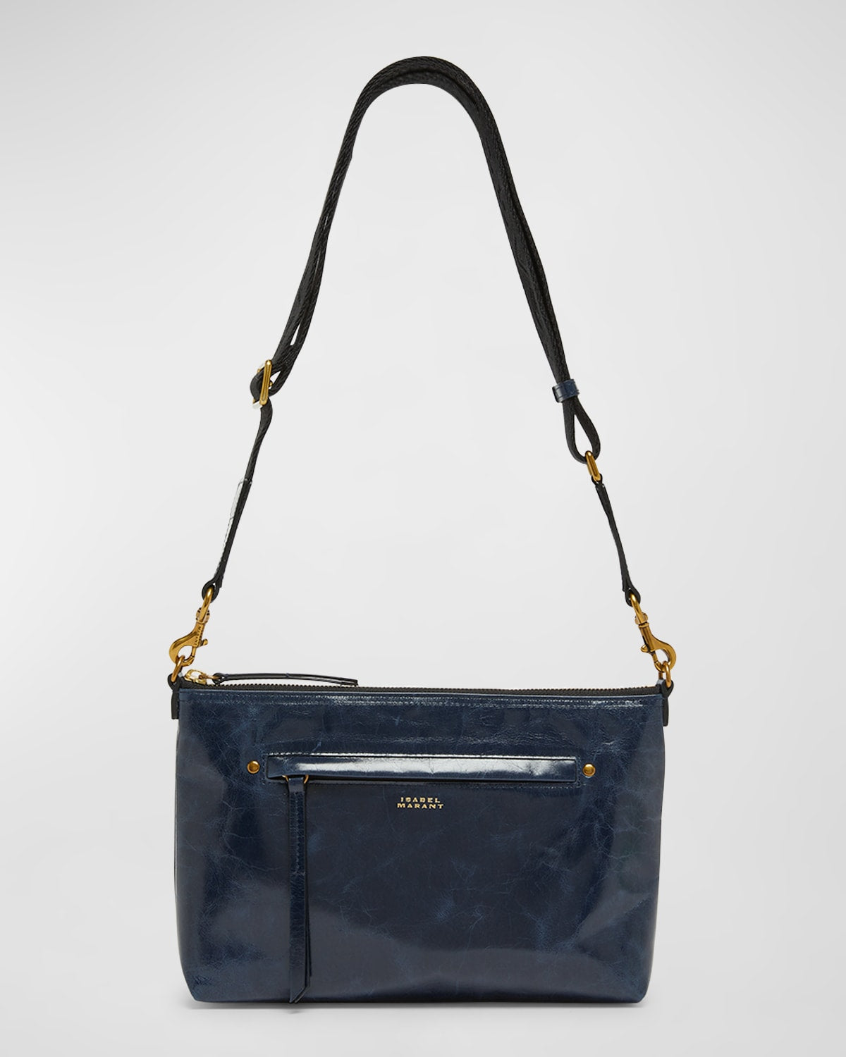 Isabel Marant Nessah Zip Leather Shoulder Bag