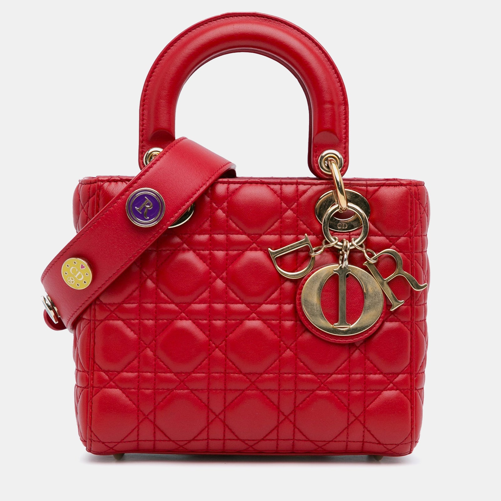 Dior Kleine My Lady-Tasche aus Lammleder mit „Lucky Badges“-Muster