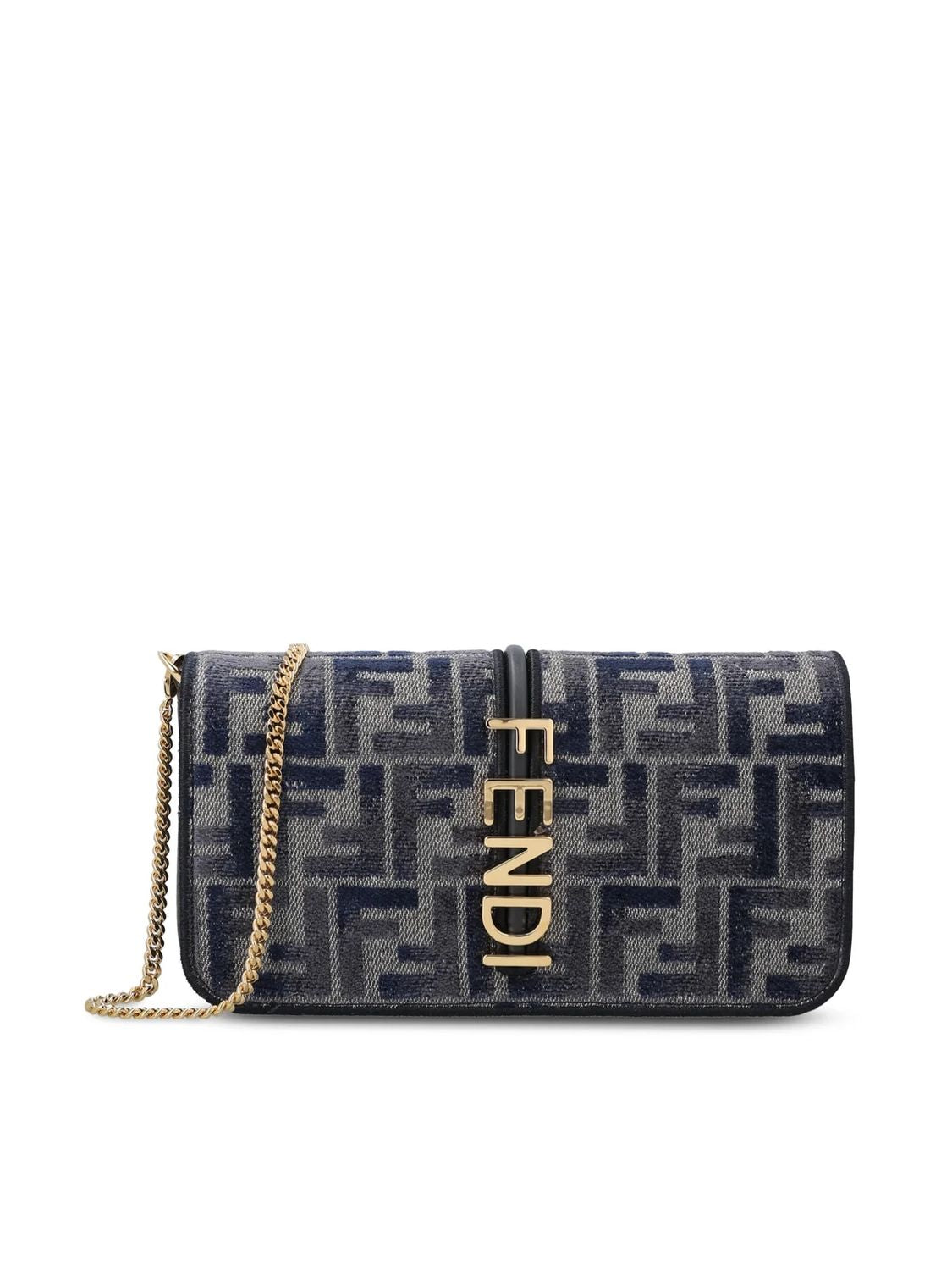 Fendi Women's Fendigraphy Wallet On Chain in Blgrigio | 8BS076ASU0