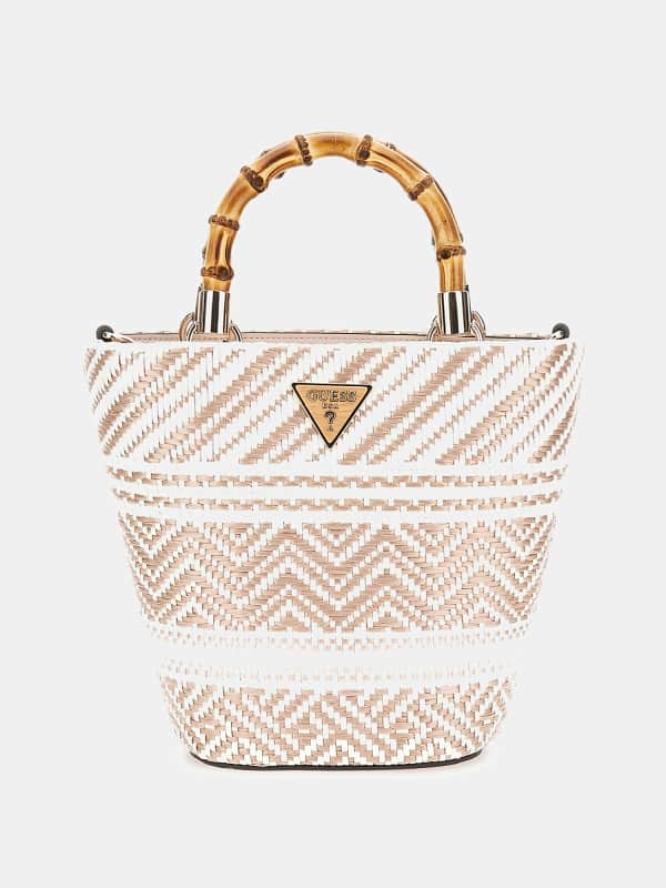 Guess Mini sac à main en raphia Happyland