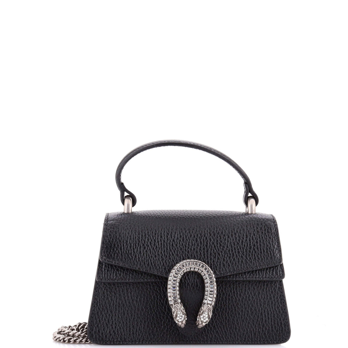 Gucci GUCCI Dionysus Top Handle Bag Leather with Crystals Mini