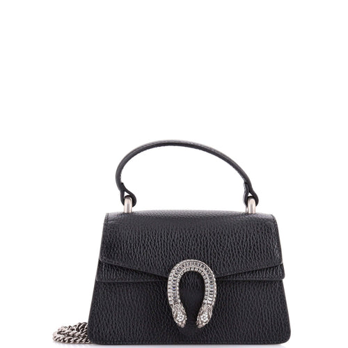 GUCCI Dionysus Top Handle Bag Leather with Crystals Mini