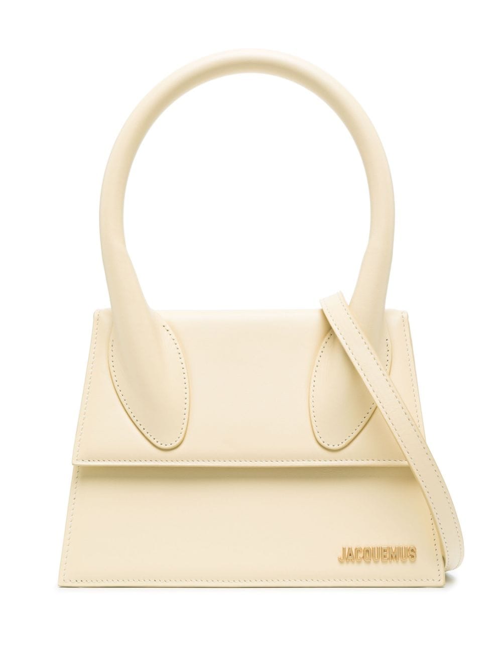 Jacquemus Women's Le Grand Chiquito Leather Handbag in Ivory | Size UNI | 213BA003