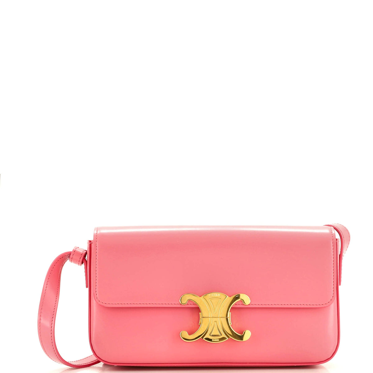 Celine CELINE Triomphe East-West Shoulder Bag Smooth Calfskin