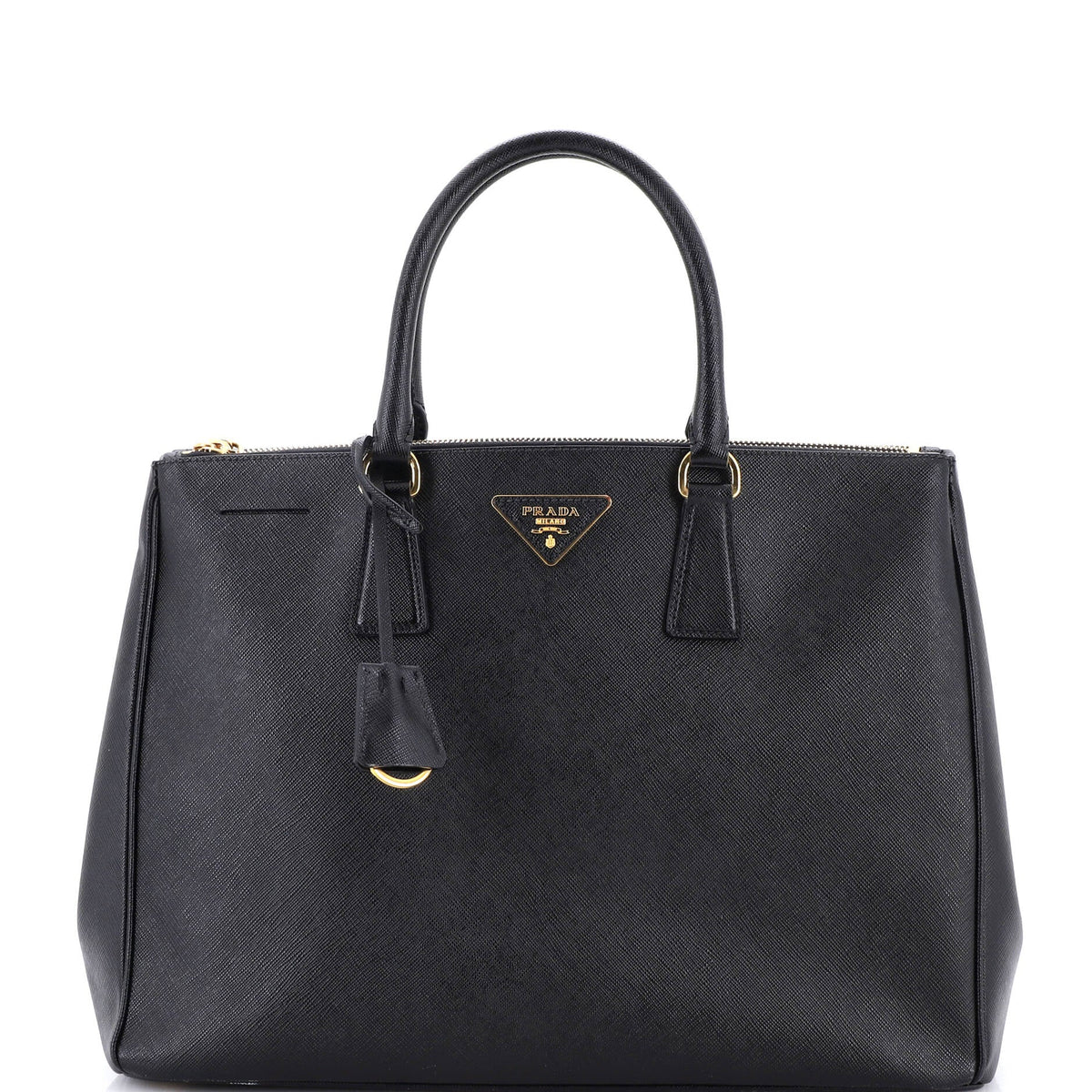 Prada PRADA Double Zip Lux Tote Saffiano Leather Large