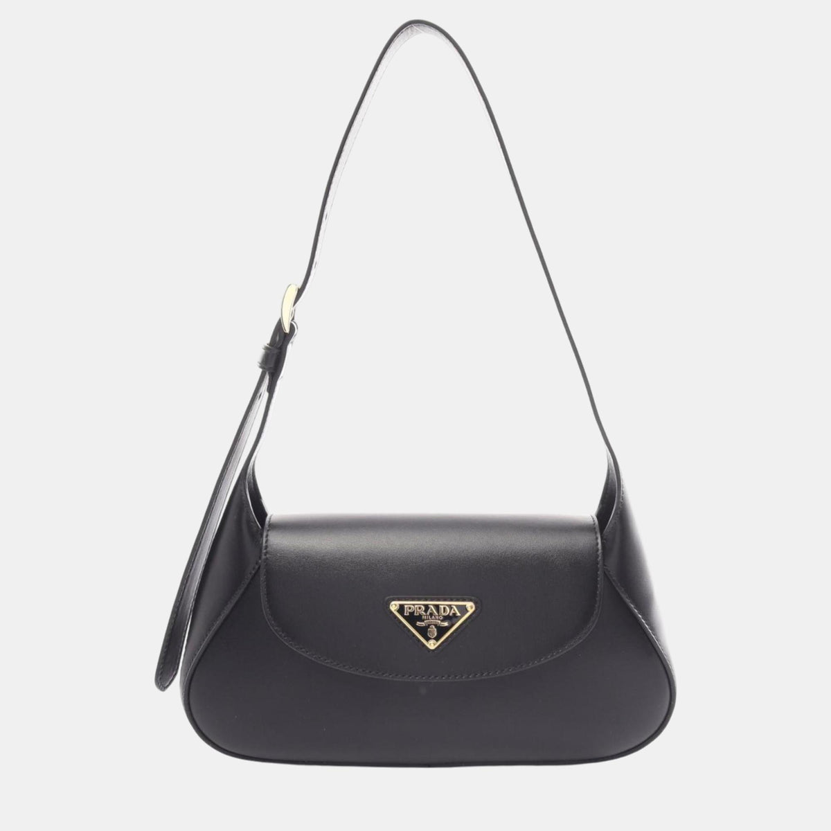 Prada Black Leather City Calf Shoulder Bag