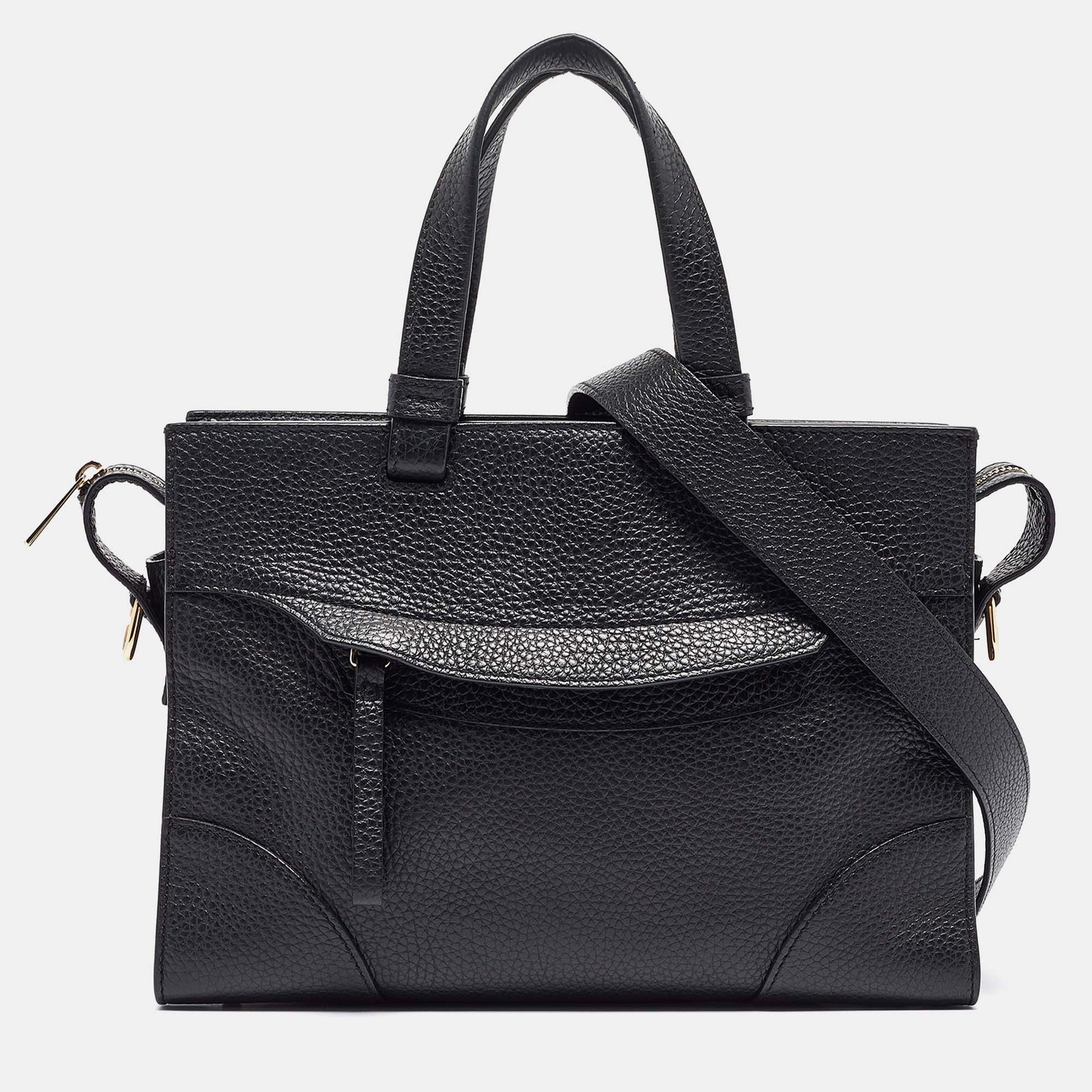 Furla Black Leather Meraviglia Tote