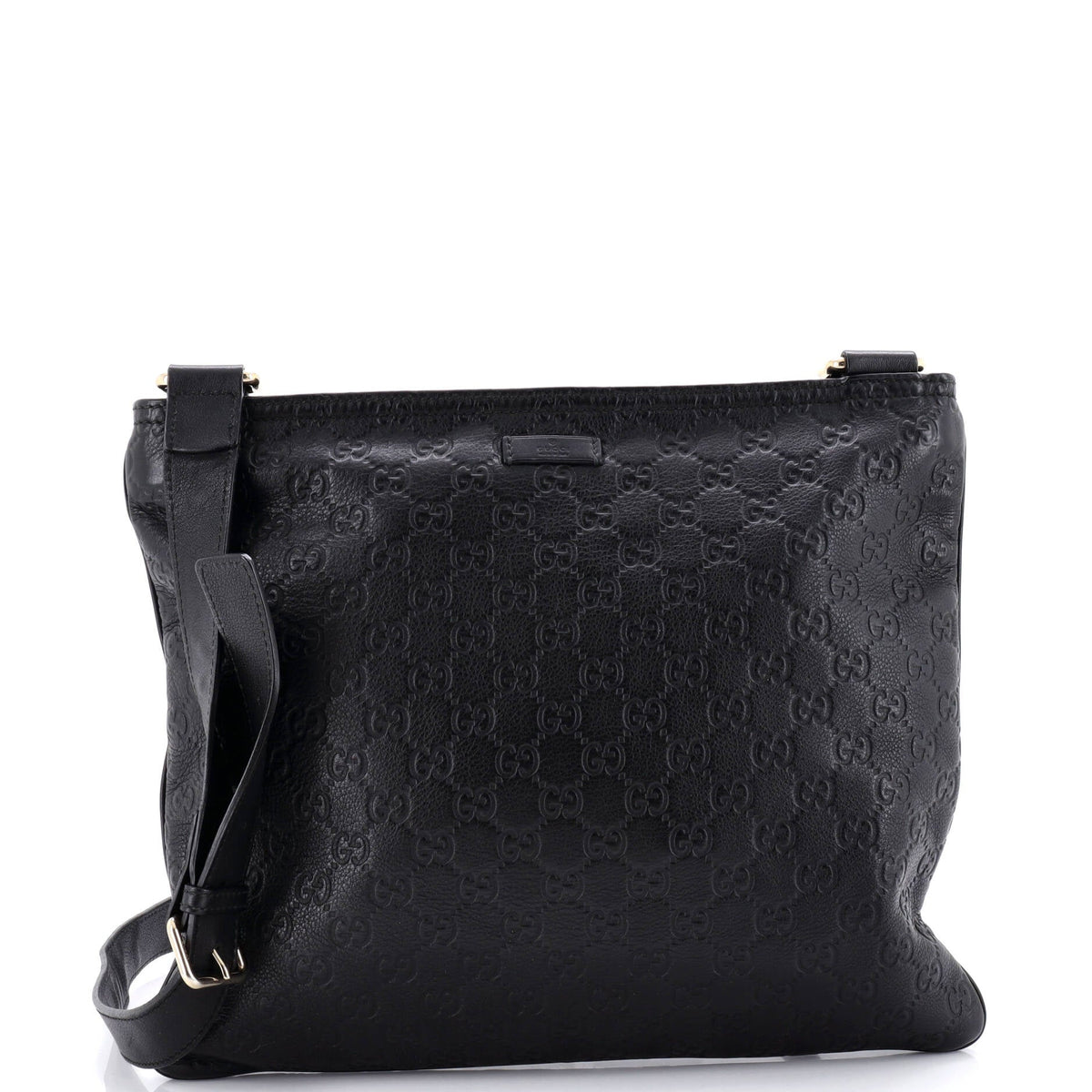Gucci GUCCI Convertible Zip Messenger Guccissima Leather Large