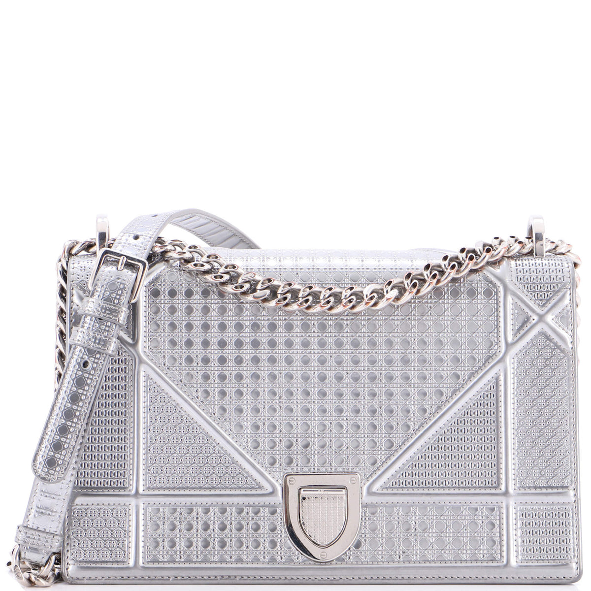 Christian Dior Saddle Handbag Leather Medium