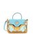 VERSACE x Fendi Fendace La Medusa Top Handle Bag Printed Laminated Leather with Leather Medium