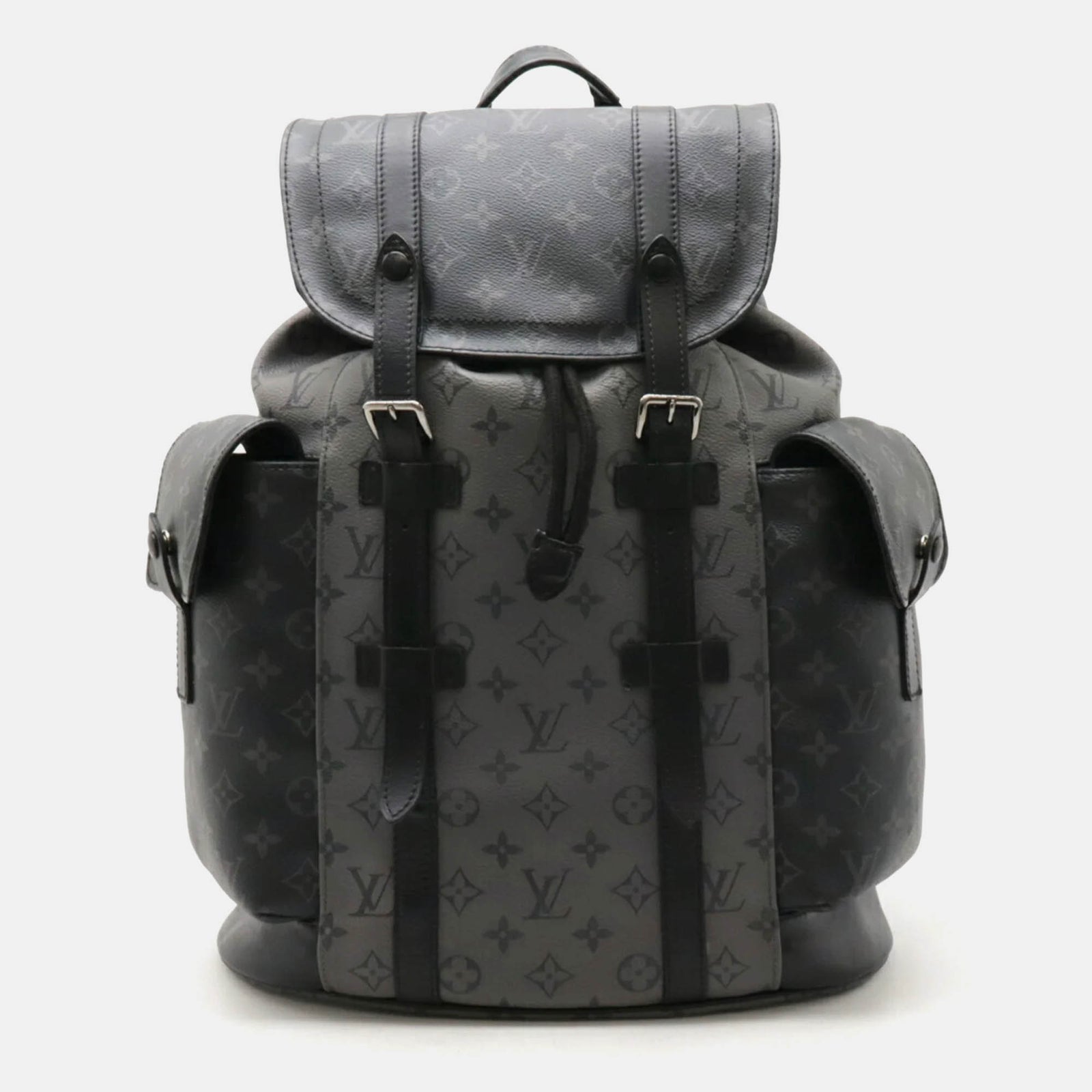 Louis Vuitton Sac à dos Christopher MM gris avec monogramme Eclipse