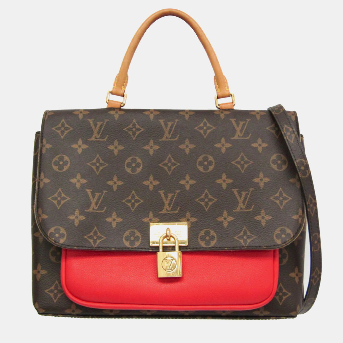Louis Vuitton Brown/Red Monogram Marignan Shoulder Bag