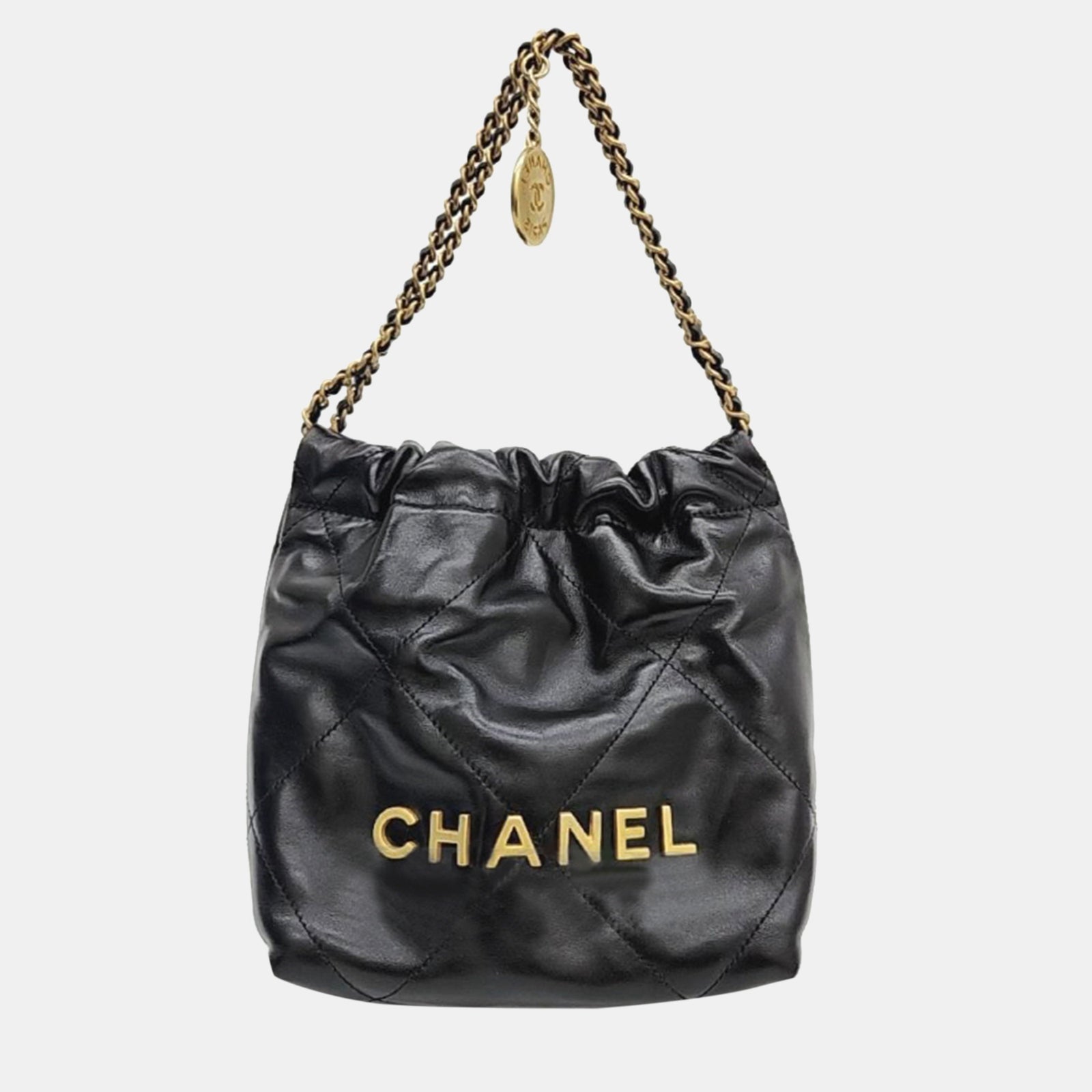 Chanel Black Leather 22 Mini Bag