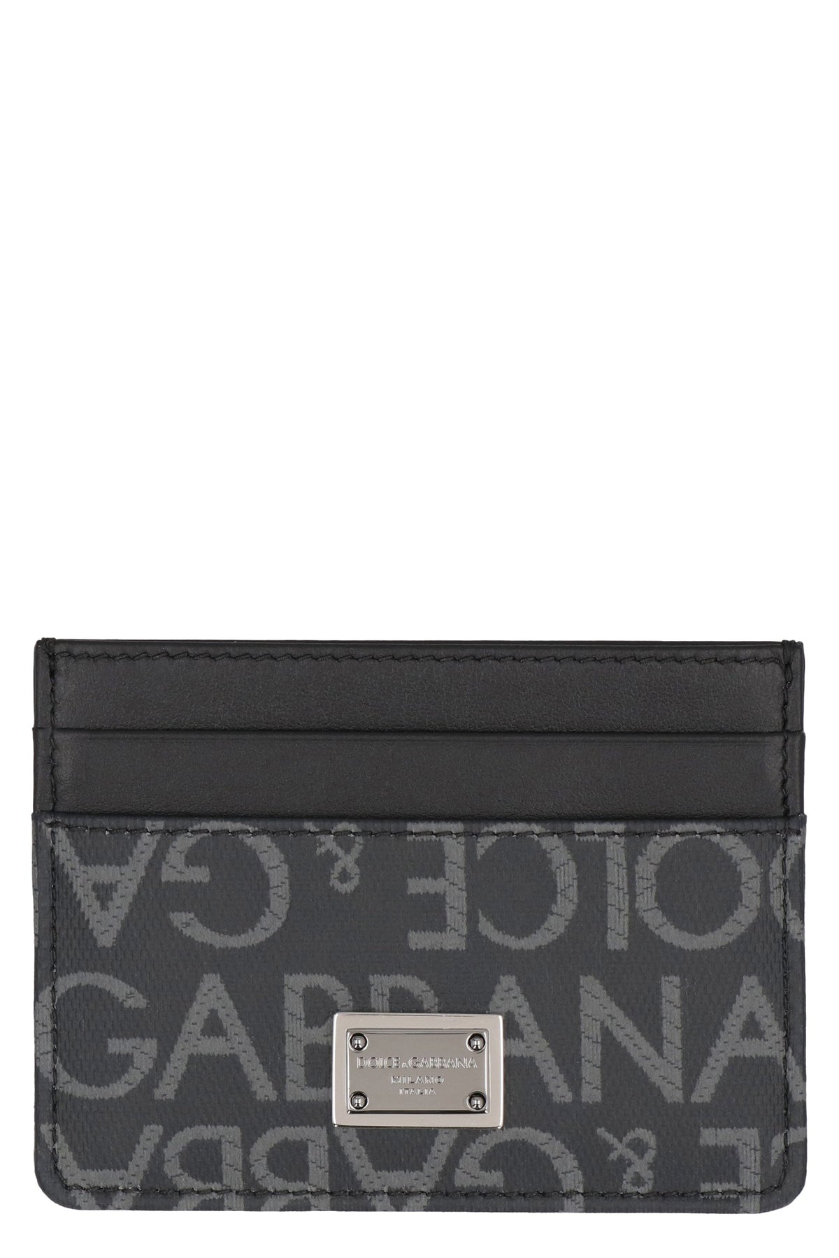 Dolce & Gabbana Men's Logo Detail Leather Card Holder in Black | BP0330AJ705 Color 8B969