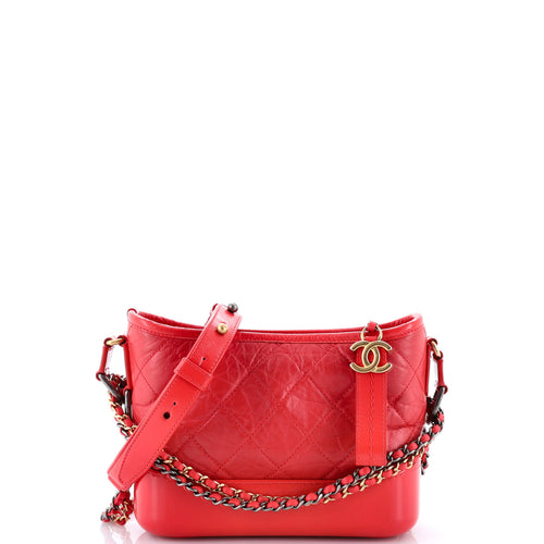 CHANEL Gabrielle Hobo Quilted Aged Calfskin Small