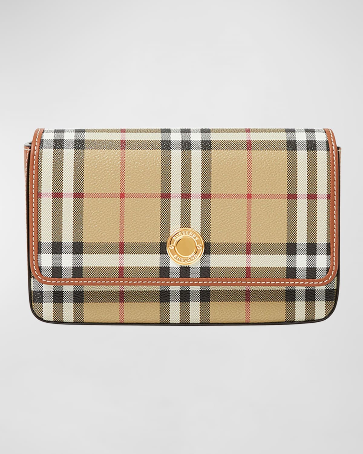 Burberry Hampshire Check Flap Crossbody Bag