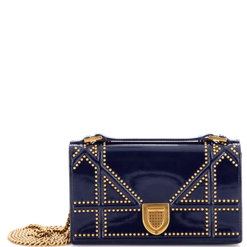 Diorama Chain Flap Clutch Studded Patent