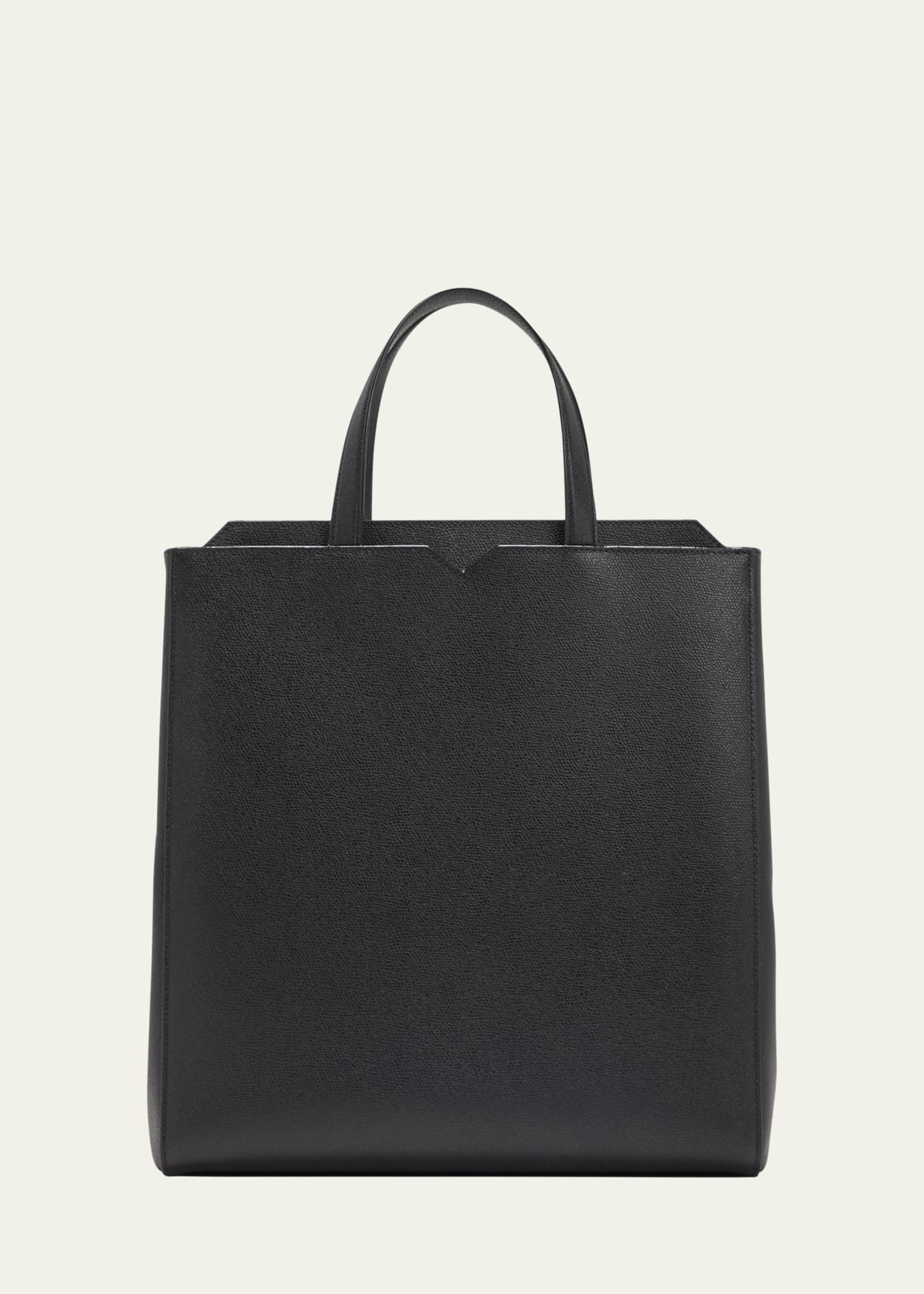 Valextra Men's V-Line Calfksin Tote Bag