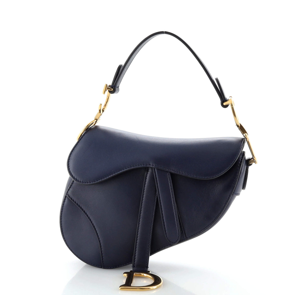 Christian Dior Saddle Handbag Leather Mini