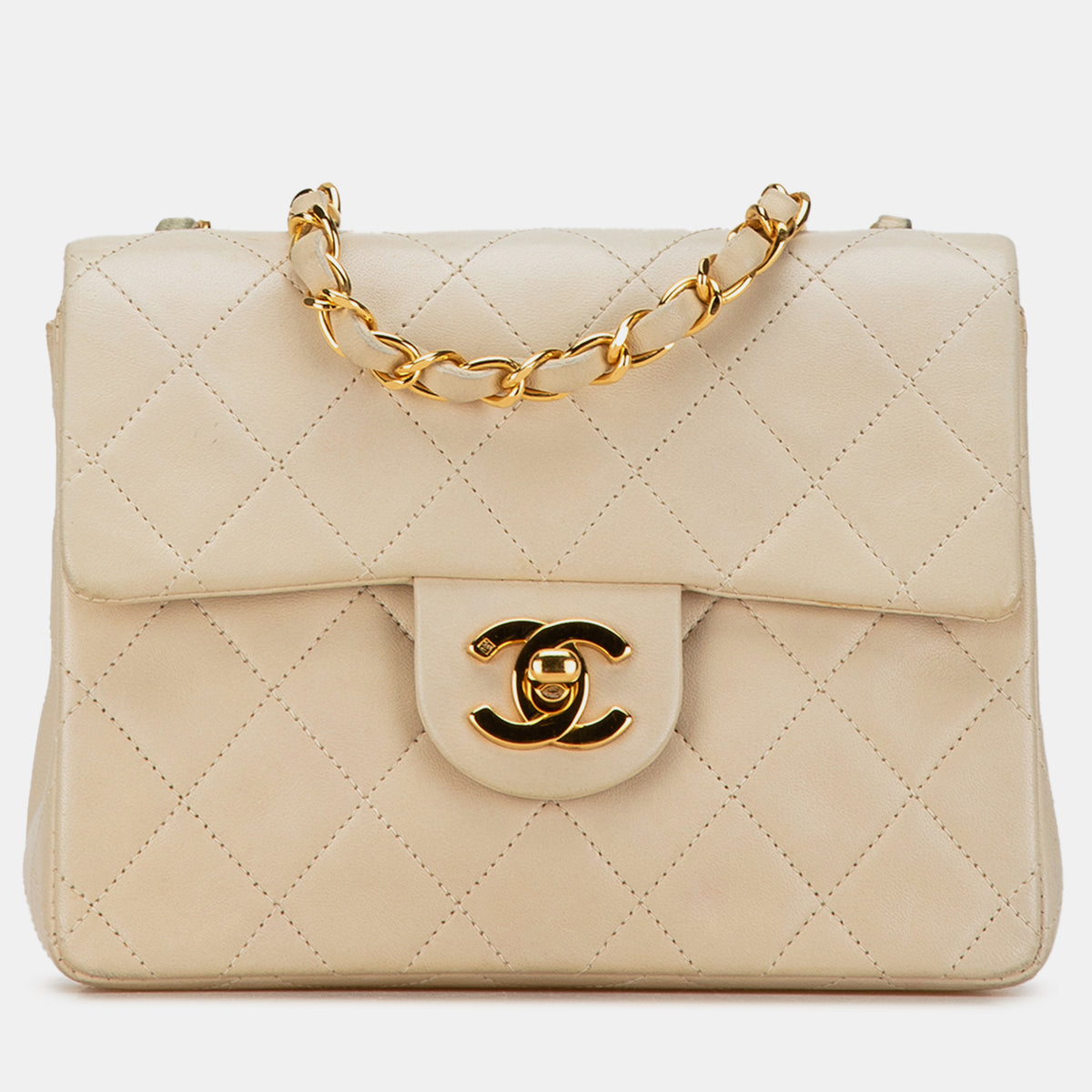 Chanel Mini Square Classic Lambskin Single Flap Bag
