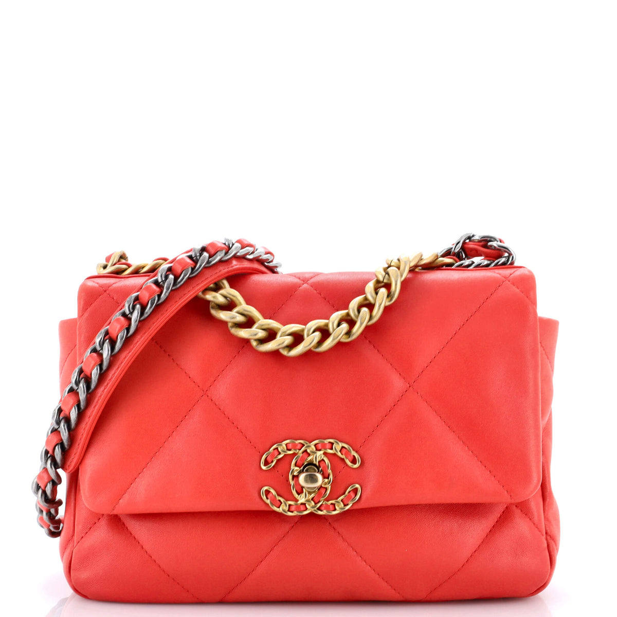 Chanel CHANEL 19 Flap Bag Quilted Leather Medium