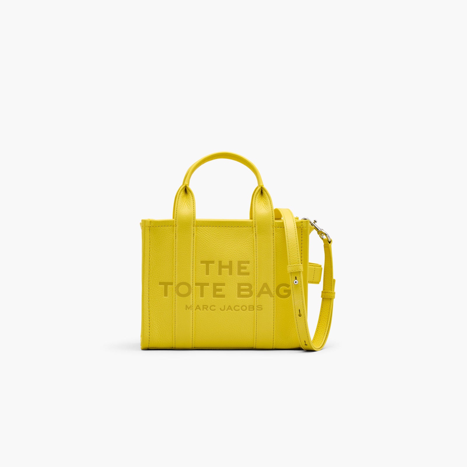 Marc Jacobs The Leather Small Tote Bag in Smiley Yellow