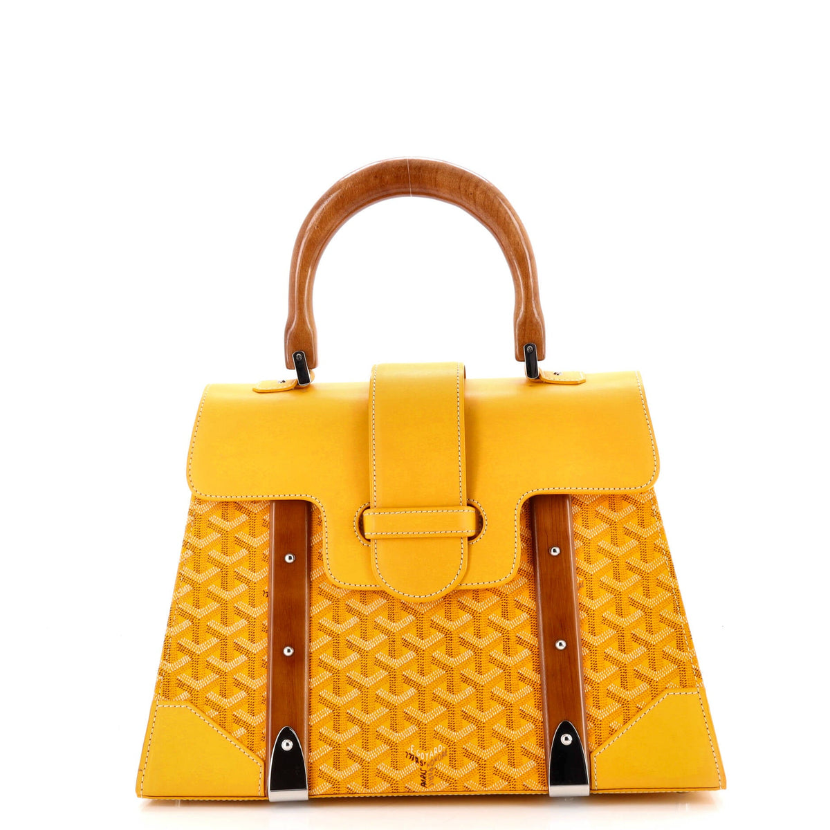 Goyard GOYARD Saigon Top Handle Bag Coated Canvas with Leather MM