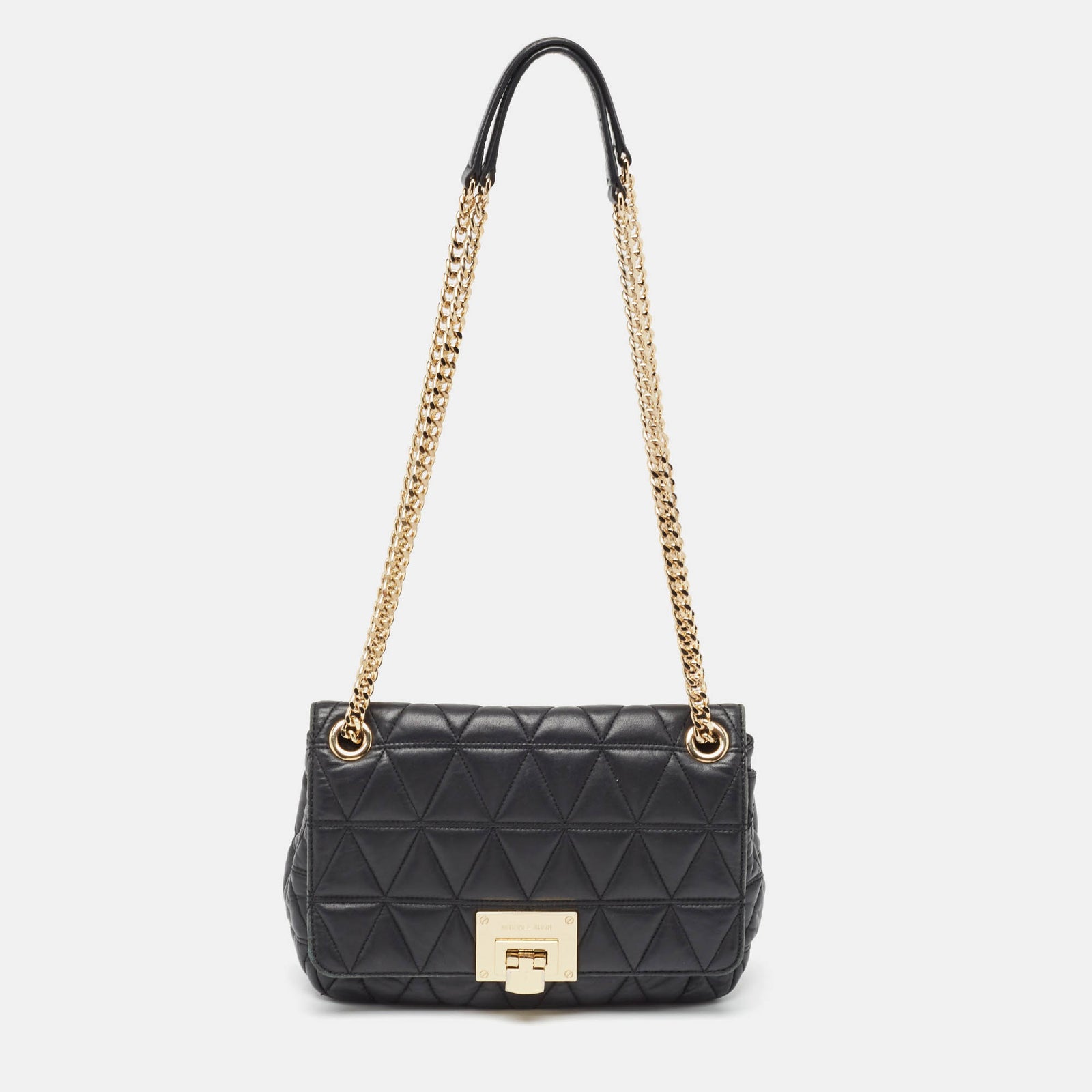 Michael Kors Black Quilted Leather Large Sloan Shoulder Bag