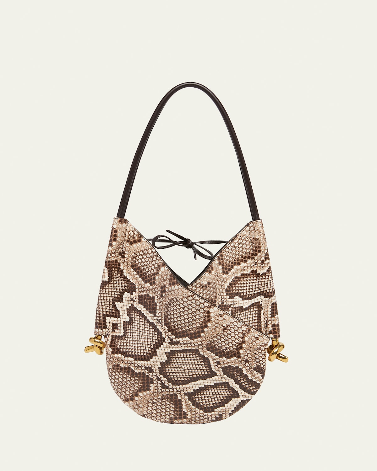 Bottega Veneta Solstice Kleine Schultertasche aus Pythonleder