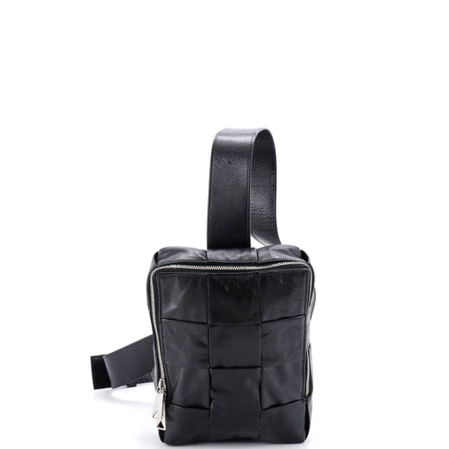 Cassette Sling Crossbody Bag Maxi Intrecciato Leather