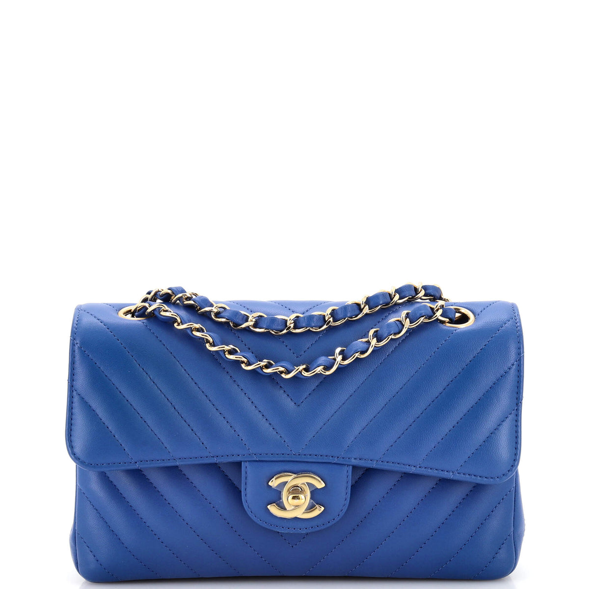 Chanel CHANEL Classic Double Flap Bag Chevron Lambskin Small