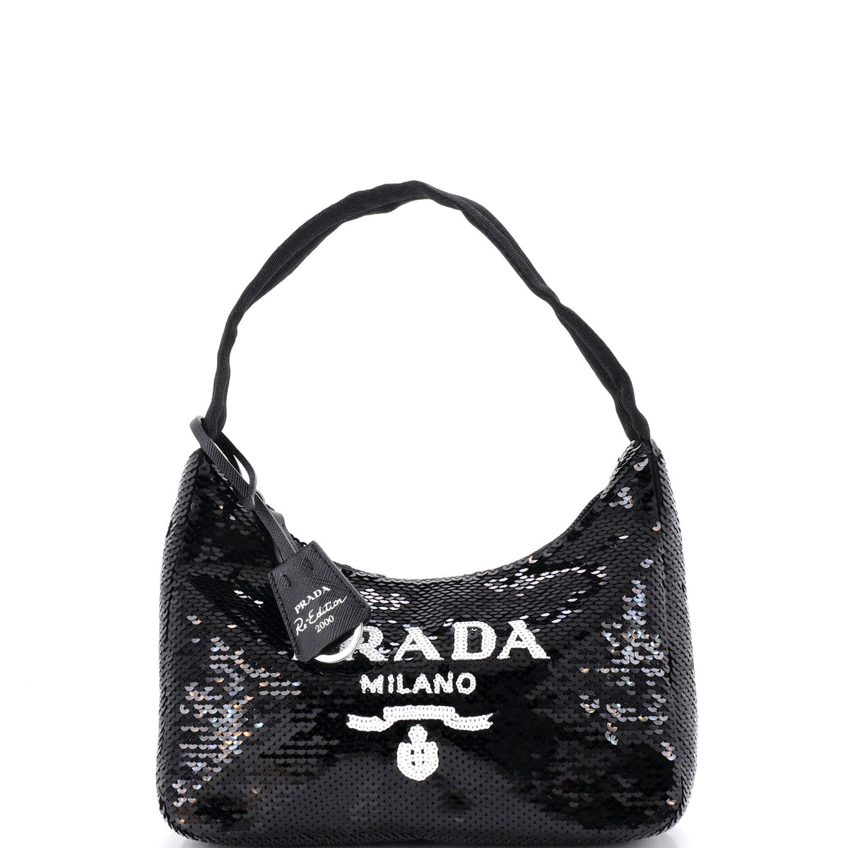 Prada PRADA Re-Edition 2000 Hobo Sequins Mini