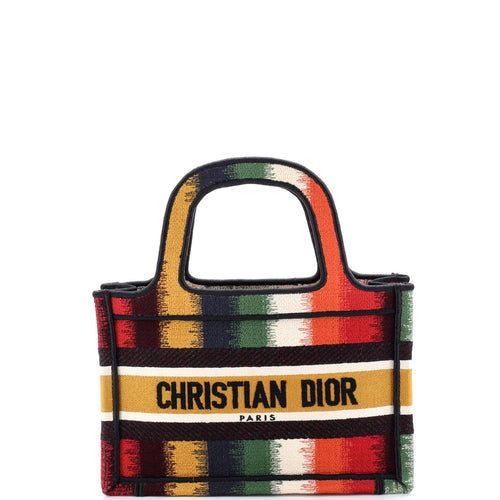 Book Tote Embroidered Canvas Mini