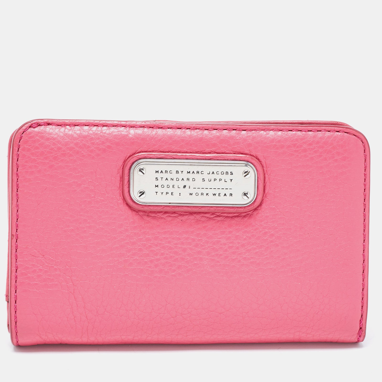 Marc By Marc Jacobs Pink Leather Zip Around Wallet