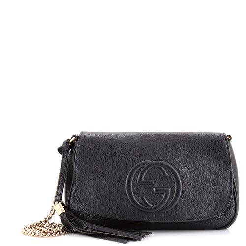 GUCCI Soho Chain Crossbody Bag Leather Medium