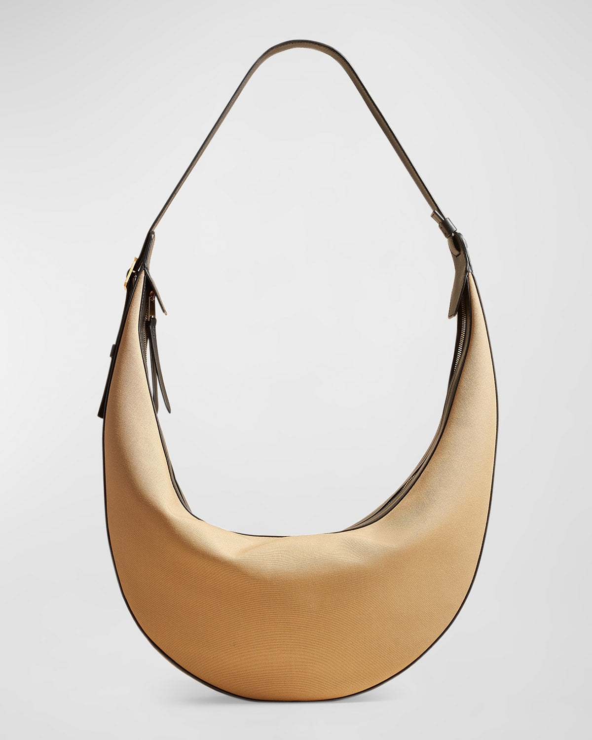 Khaite Augustina Canvas and Vegan Leather Hobo Bag