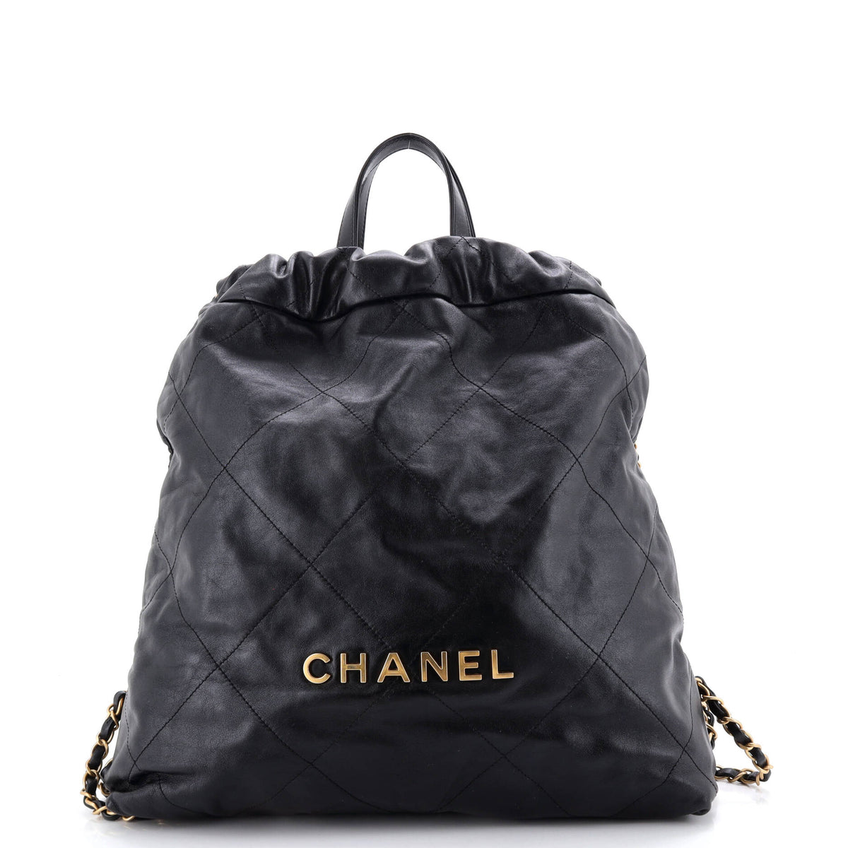 Chanel CHANEL 22 Chain Backpack Quilted Calfskin Large
