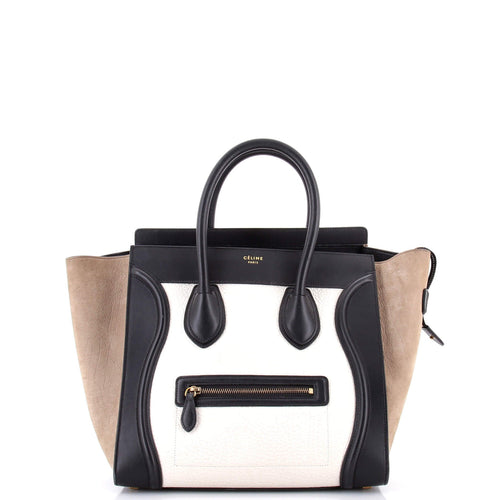 CELINE Tricolor Luggage Bag Leather Mini