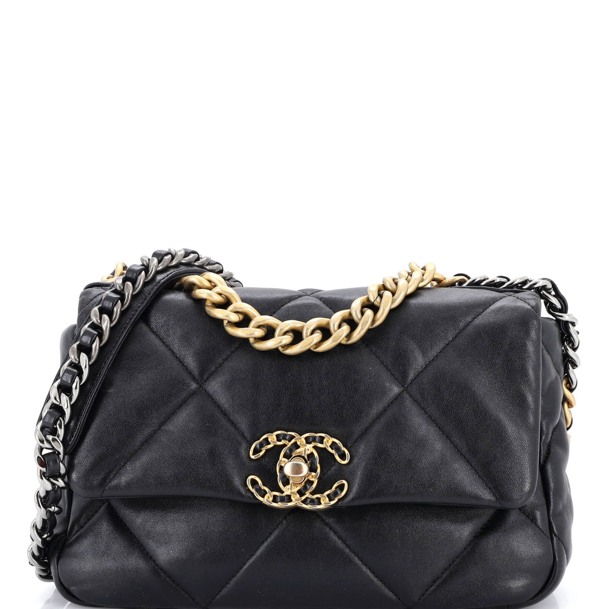 Chanel CHANEL 19 Flap Bag Quilted Leather Medium