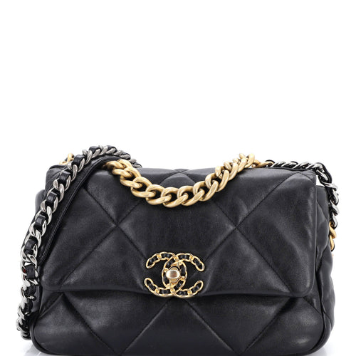 CHANEL 19 Flap Bag Quilted Leather Medium