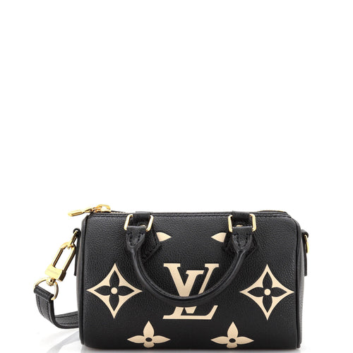 Speedy Bandouliere NM Bag Bicolor Monogram Empreinte Giant Nano