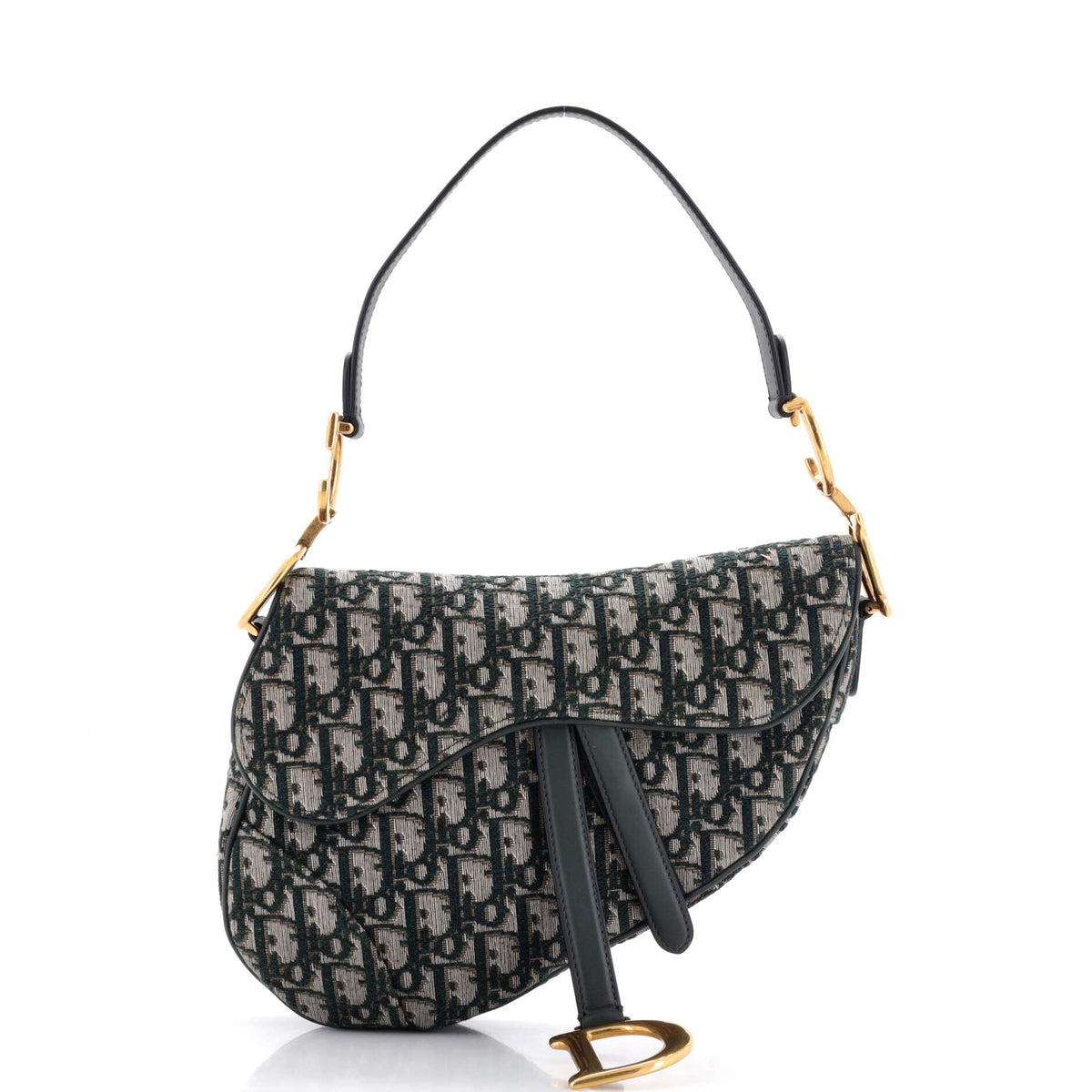 Christian Dior Saddle Handbag Oblique Canvas Medium