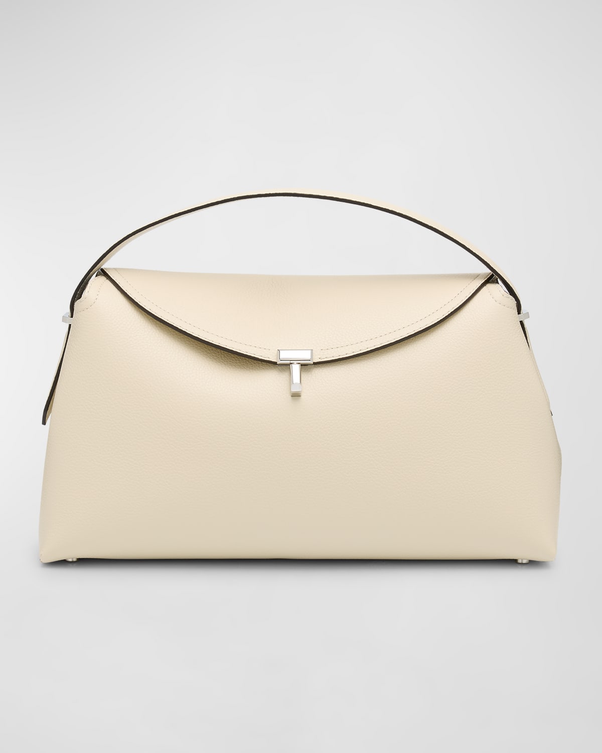 Toteme T-Lock Top Handle Bag in Pebble Grain Leather