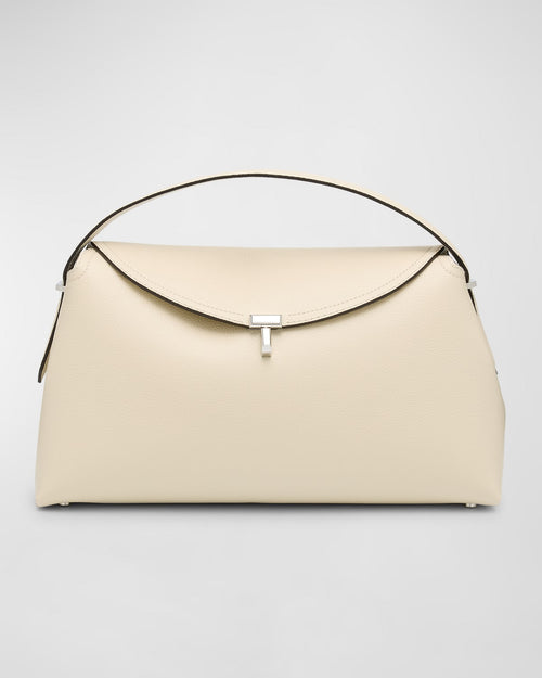 T-Lock Top Handle Bag in Pebble Grain Leather