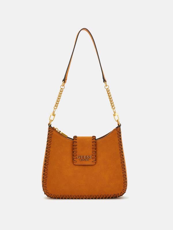 Guess Sac à bandoulière en cuir véritable Libera