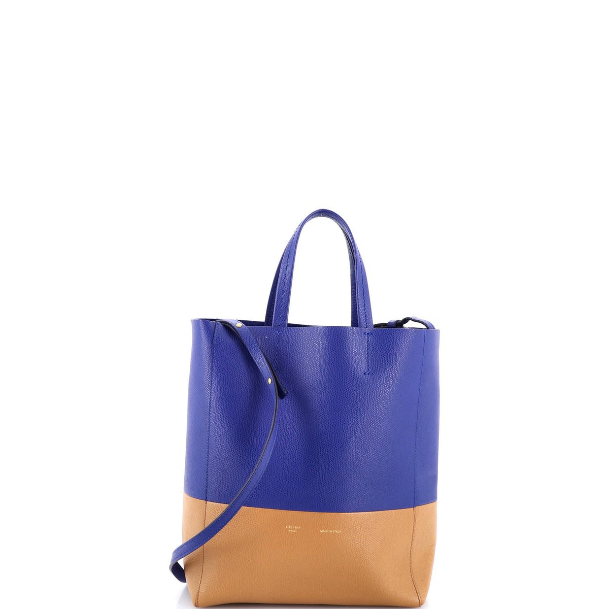 Celine CELINE Vertical Bi-Cabas Tote Grained Calfskin Small