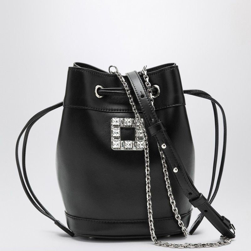 Roger Vivier Women's TrÃ¨s Vivier Aumoniere Bag in Black | RBWANME0100XMA