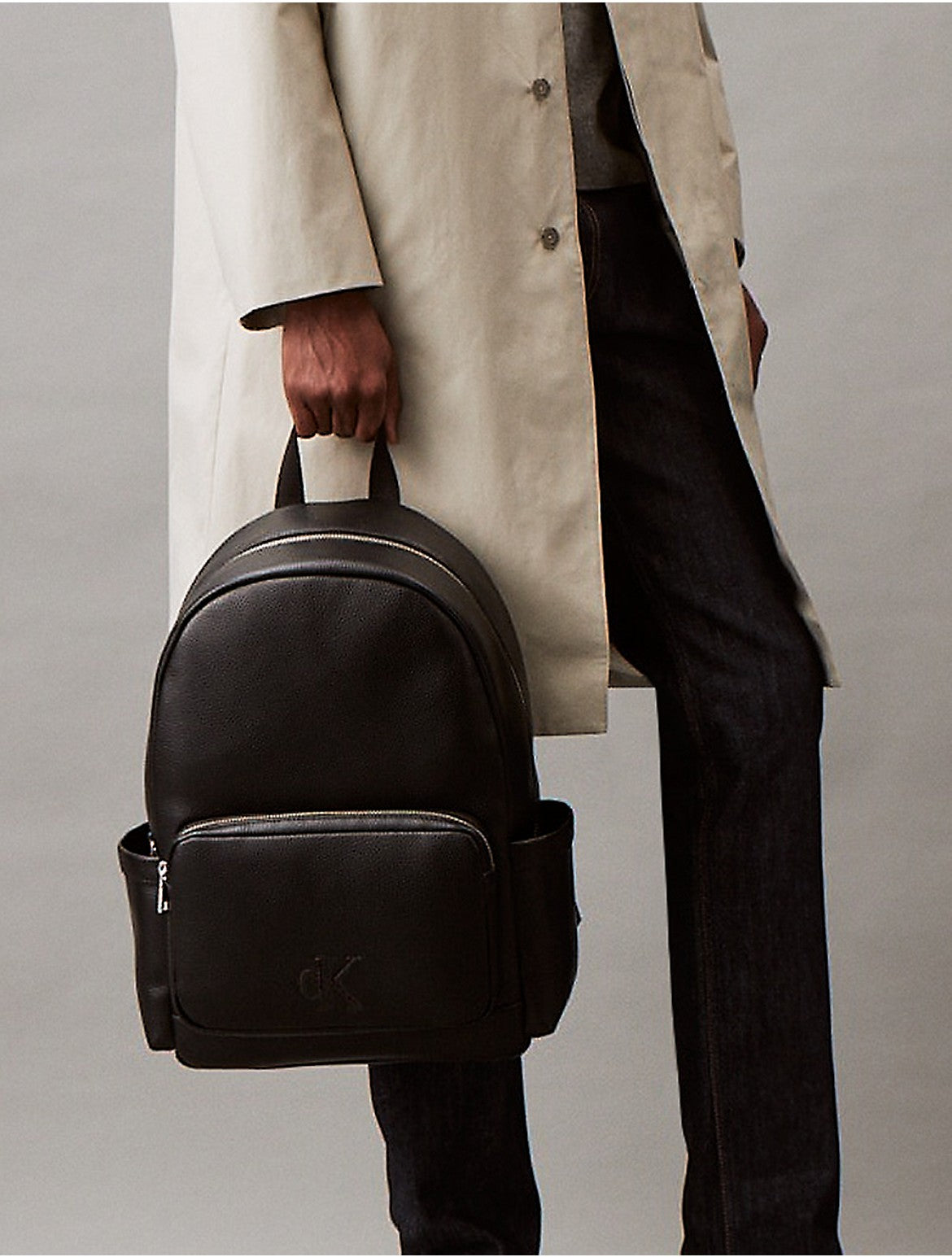 ck backpack leather Calvin Klein Reyna Novelty Key Item Flap Backpack, Cocoa, One Size : Clothing, Shoes & Jewelry exterior front zip pocket and side zip pocket Klein Backpack K50k506483 Calvin Klein