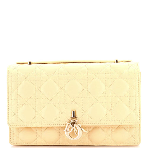 My Dior Top Handle Flap Bag Cannage Quilt Lambskin Small