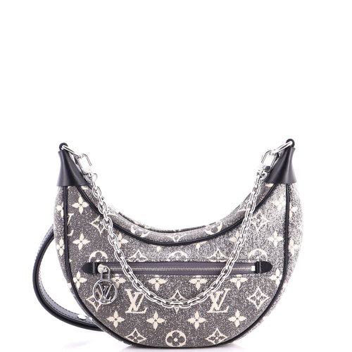 Loop Handbag Monogram Jacquard Denim